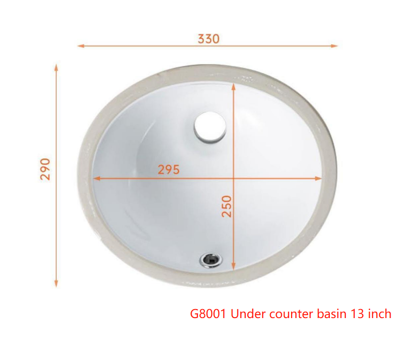 G8001 Under Counter Basin 13inch